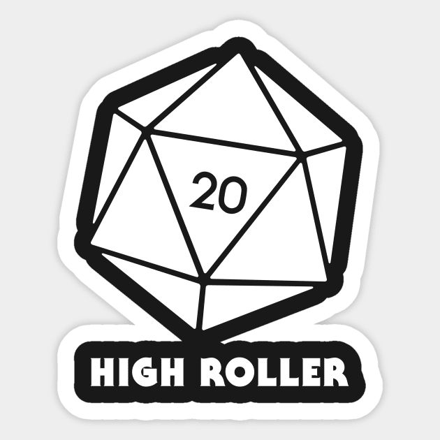 High Roller | Funny D20 Roleplaying Game Icon Sticker by MeatMan